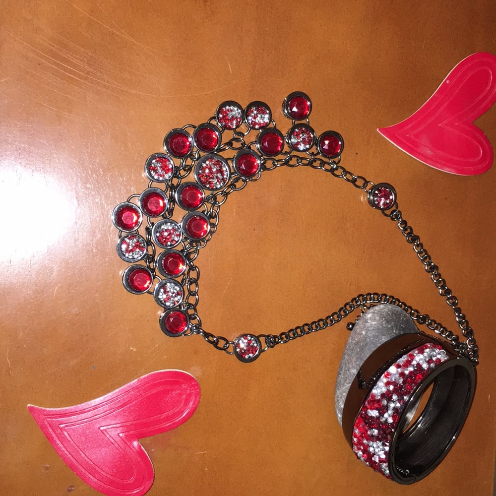 Matching set; Cuff Bracelet & Necklace